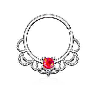 Anillo Ópalo Filigrana Flexible