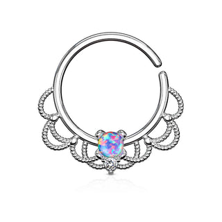 Anillo Ópalo Filigrana Flexible