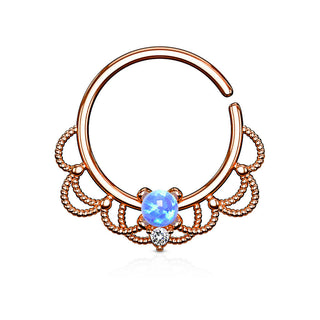 Anillo Ópalo Filigrana Flexible