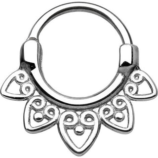 Septum Piercing Clicker Tribal Plata Clicker