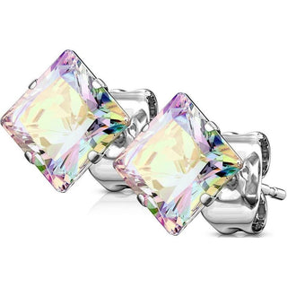 Plata con Circonita Cuadrada