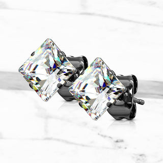 Negro con circonita Cuadrada