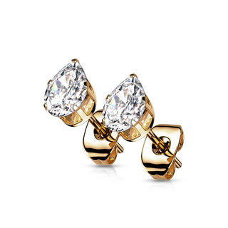 Oro con gota de circonita