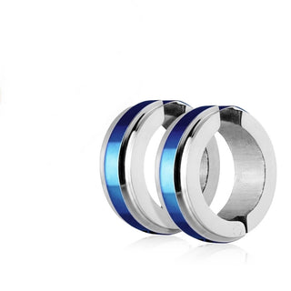 Oreja Falsa Pendientes Creole Azul y Plata