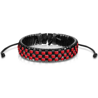 Trenzado Negro y Rojo