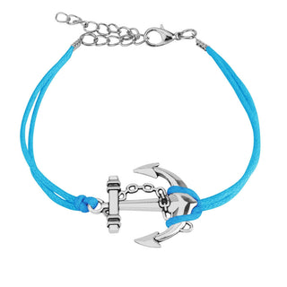 Azul con ancla plata
