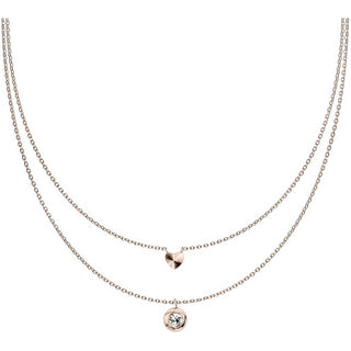 Dos niveles con corazón y bola de circonita