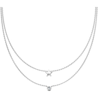 Dos niveles con estrella y bola de circonita