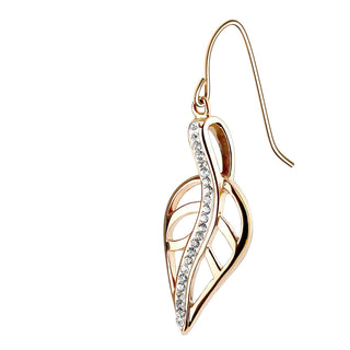 Hoja con línea de circonitas