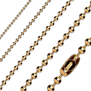 Cadena de bolas de oro rosa