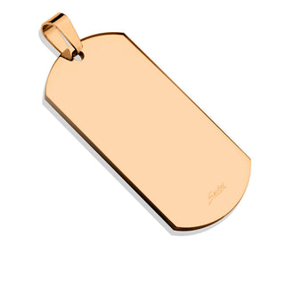 Etiqueta de perro plata