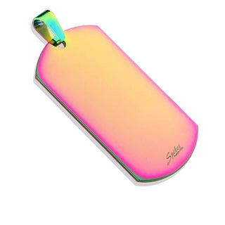 Etiqueta de perro plata