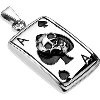 As de Picas y Calavera Plata