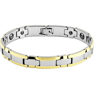 Pulsera mallas oro y plata