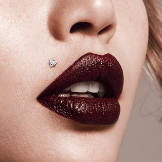 Titanio Circonita Triángulo Plata Rosca interna Labret