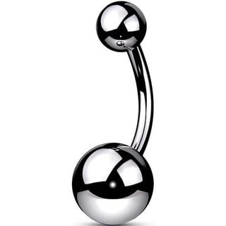 Titanio Piercing ombligo Bola Plata