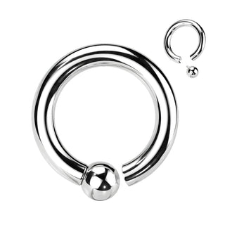Titanio Anillo Bola Plata Cierre de bola