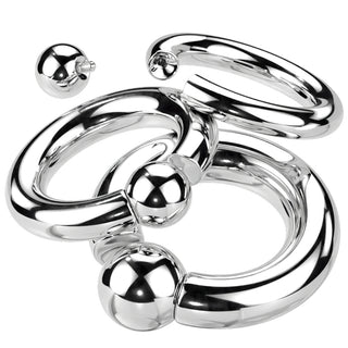 Titanio Anillo Bola Plata Cierre de bola