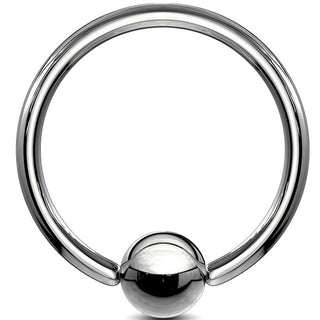 Titanio Anillo Plata Cierre de bola