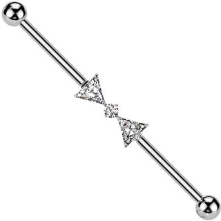 Titanio Barbell Industrial lazo circonita Rosca interna