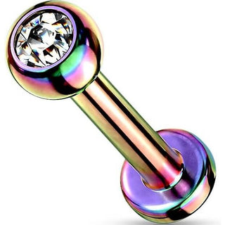 Titanio Circonita Bola Rosca interna Labret