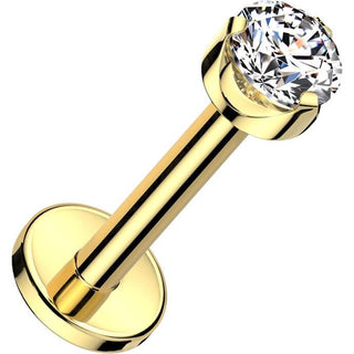 Titanio Zirconita talla Redonda Rosca interna Labret