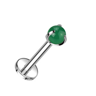 Titanio Bola de piedra natural Rosca interna Labret