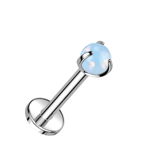 Titanio Bola de piedra natural Rosca interna Labret