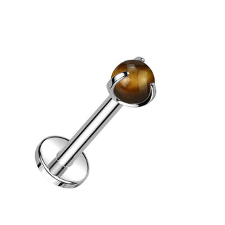 Titanio Bola de piedra natural Rosca interna Labret