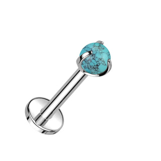 Titanio Bola de piedra natural Rosca interna Labret