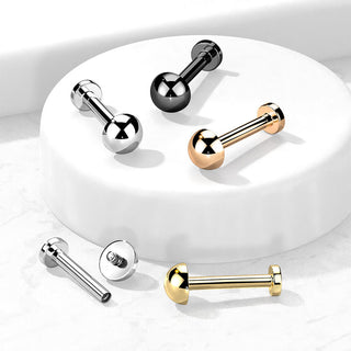 Titanio Cúpula Rosca interna Labret