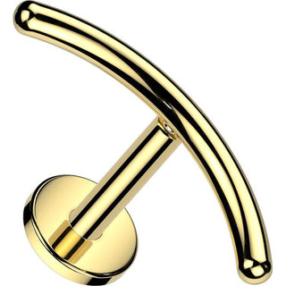 Titanio Barra curva Rosca interna Labret