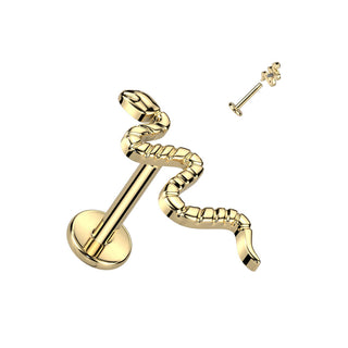 Titanio Serpiente Rosca interna Labret
