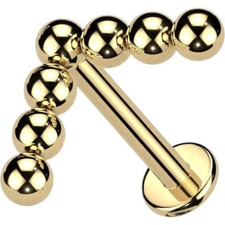Titanio Top Bolas en forma de L Rosca interna Labret