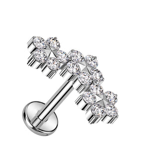 Titanio Flores circonita Rosca interna Labret
