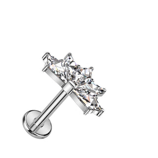 Titanio Abanico 5 circonitas Rosca interna Labret