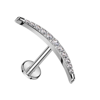 Titanio Luna circonita Rosca interna Labret