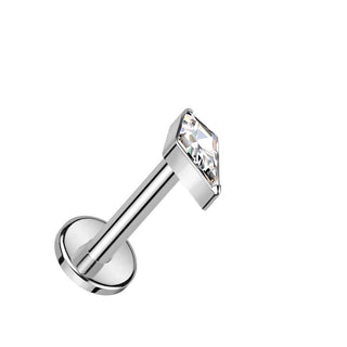 Titanio Punta lanza con circonita Rosca interna Labret