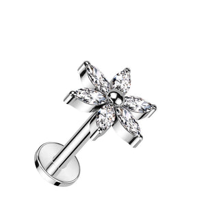 Titanio Flor Zirconita Rosca interna Labret