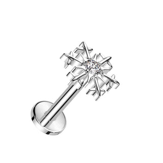 Titanio Copo nieve circonita Rosca interna Labret