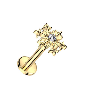 Titanio Copo nieve circonita Rosca interna Labret