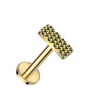 Titanio Rectángulo Rosca interna Labret