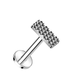 Titanio Rectángulo Rosca interna Labret
