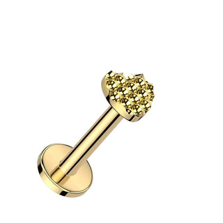 Titanio Corazón Rosca interna Labret