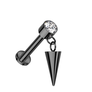 Titanio Circonita y Punta lanza Rosca interna Labret