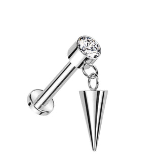 Titanio Circonita y Punta lanza Rosca interna Labret