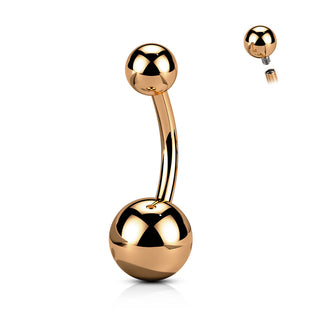 Titanio Piercing ombligo Bola Rosca interna