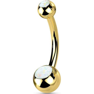 Titanio Piercing ombligo Ópalo Bola Rosca interna