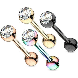 Barbell Bola de óxido de circonita, 4 piezas
