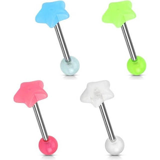 Barbell Estrella Fosforescente, 4 piezas